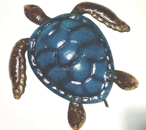 Decorative Metal Sea Turtle Wall Art - Coastal Home Decor