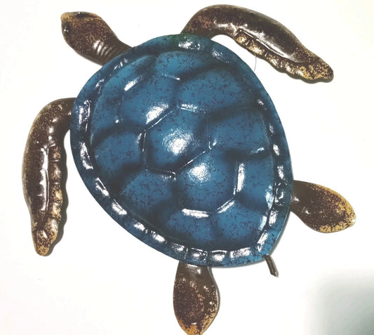 Decorative Metal Sea Turtle Wall Art - Coastal Home Decor