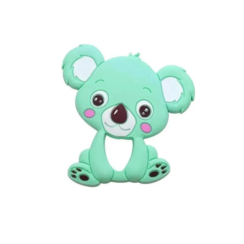 Silicone Teether Animal Koala Baby Teether Pendant Food Grade BPA Free Baby Teething Chew Charms Silicone Beads Toy