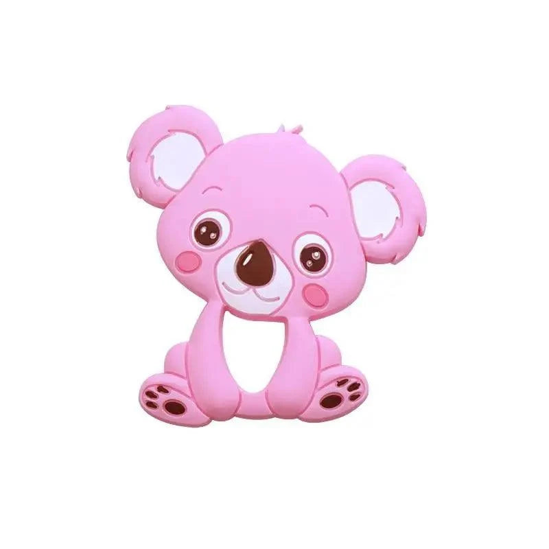 Silicone Teether Animal Koala Baby Teether Pendant Food Grade BPA Free Baby Teething Chew Charms Silicone Beads Toy