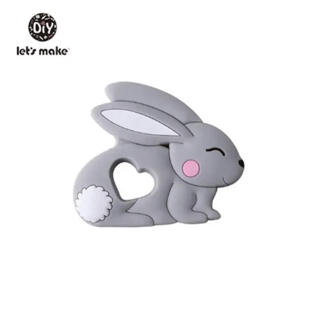 Silicone Teether Rodent Cartoon Animals 1pc Food Grade Silicone Pandents,  Teething Toys For Teeth Tiny Rod Baby Teethers Gift