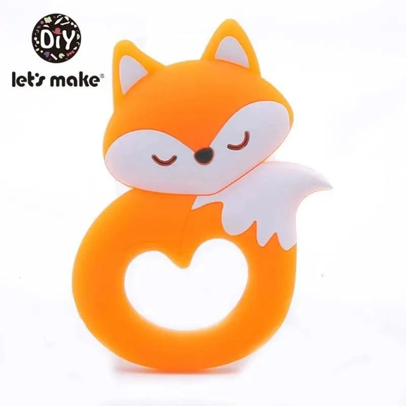 Silicone Teether Rodent Cartoon Animals 1pc Food Grade Silicone Pandents,  Teething Toys For Teeth Tiny Rod Baby Teethers Gift