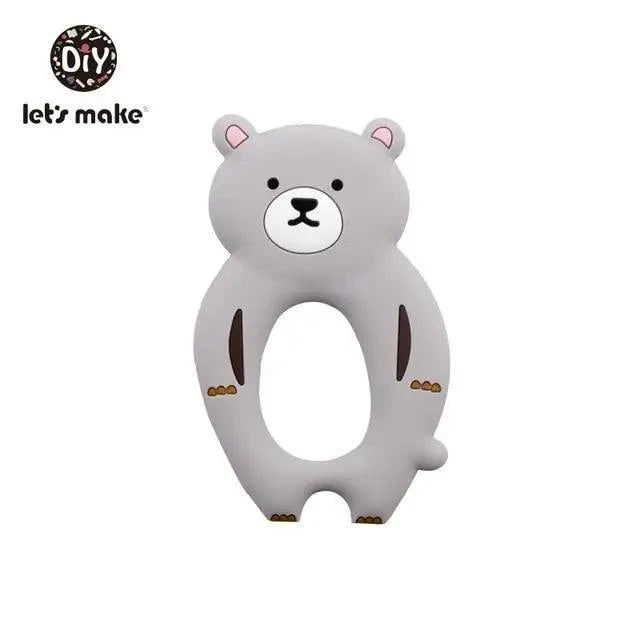 Silicone Teether Rodent Cartoon Animals 1pc Food Grade Silicone Pandents,  Teething Toys For Teeth Tiny Rod Baby Teethers Gift