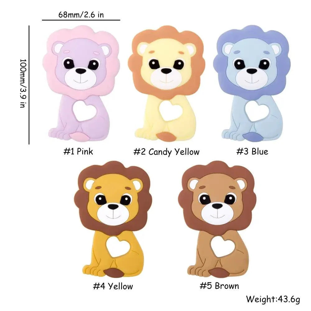 Silicone Teether Rodent Cartoon Animals 1pc Food Grade Silicone Pandents,  Teething Toys For Teeth Tiny Rod Baby Teethers Gift