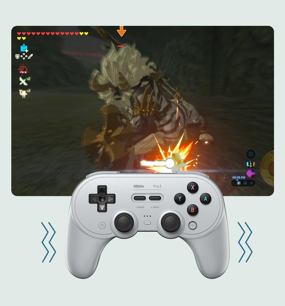 Simple Pure White Bluetooth Joystick Gamepad Controller Compatible With PC Monitor Laptop Tablet