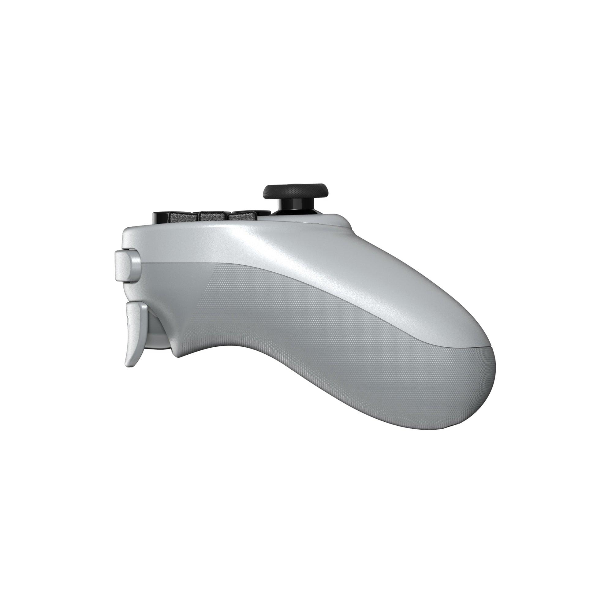 Simple Pure White Bluetooth Joystick Gamepad Controller Compatible With PC Monitor Laptop Tablet