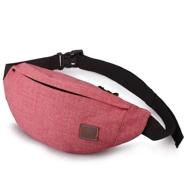Simple Style Fanny Pack for Running Cycling Workout Men Women Waist Pouch Bag Black Classic  Women Belt Bag Pouch For Money Phone Black Bum Hip Bag