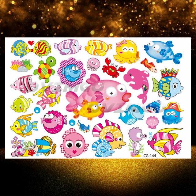 Small 3D Dinosaur Temporary Sticker Tattoos Colorful Tiny Tattoos For Party Children