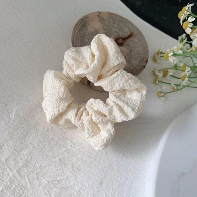 Soft Faux Fur Hair Scrunchies Plush Elastic Hair Bands Women Girls Ponytail Holder Rubber Band Fashion Headwear Ponytail Holder Accessories for Women