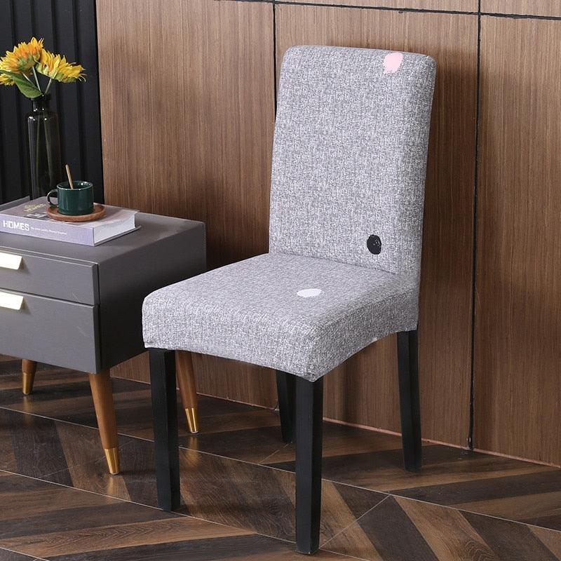 Spandex Chair Covers Printed Dining Room Stretch Seat Cover Chair Protective Case for Restaurant Banquet Kitchen Hotel  Stretch Spandex Removable Washable Dining Chair Protector