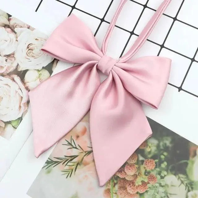 Stylish Colorful Women‘s Shirts Bowtie Ladies Girl School Wedding Party Bowtie For Women  Adjustable Pre-tied Solid Color Handmade Bowties for Women