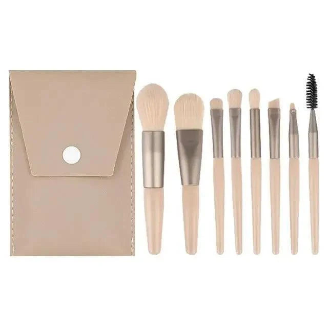 Super Luxury Quality Amazing 8Pcs Mini Travel Portable Soft Makeup Brushes Set Cosmetic Powder Eye Shadow Foundation Blush Blending Beauty Make Up Brush Tool