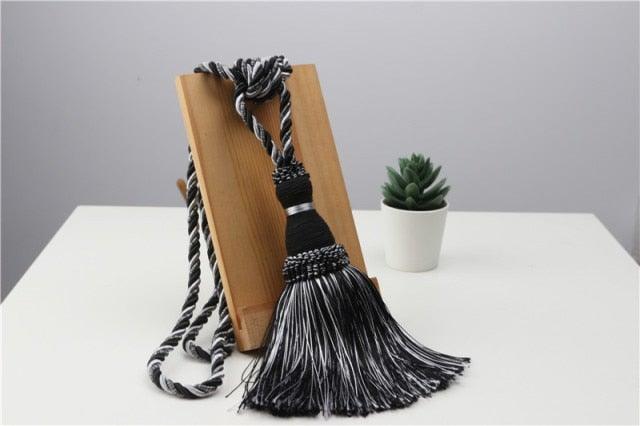 Tassel Curtain Tiebacks Home Decoration Handmade Curtain Holders Clips Hanging Balls Curtain Accessories Curtain Tie backs Curtain Handmade Tiebacks Decorative Curtain Holdbacks With Tassel