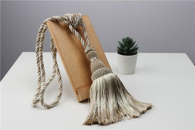 Tassel Curtain Tiebacks Home Decoration Handmade Curtain Holders Clips Hanging Balls Curtain Accessories Curtain Tie backs Curtain Handmade Tiebacks Decorative Curtain Holdbacks With Tassel