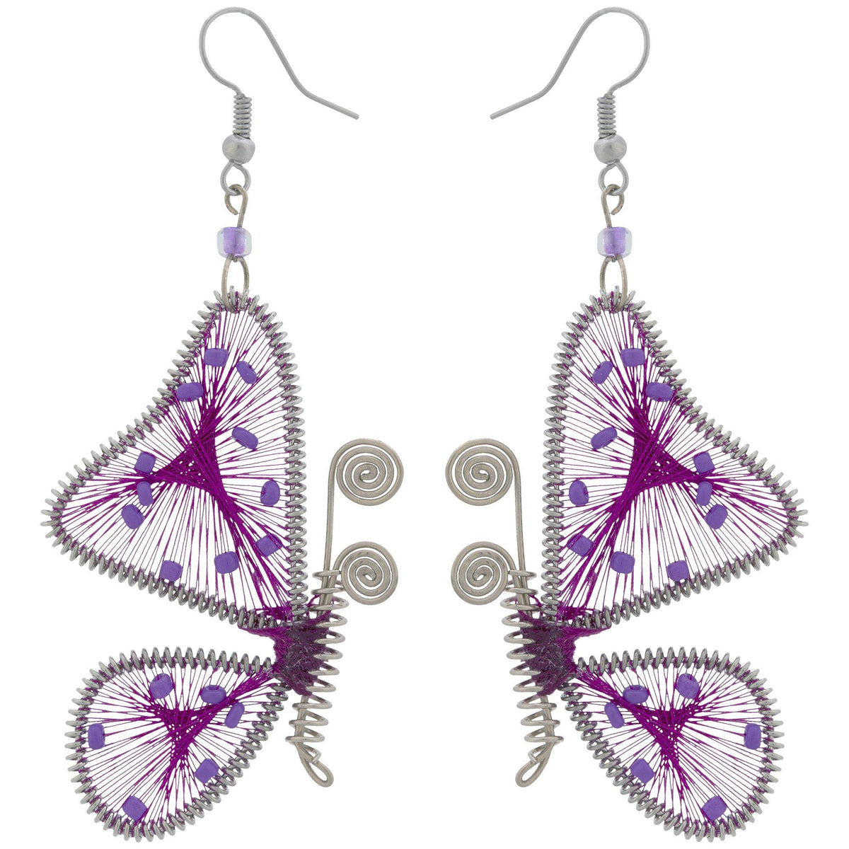 Threaded Butterfly Earrings