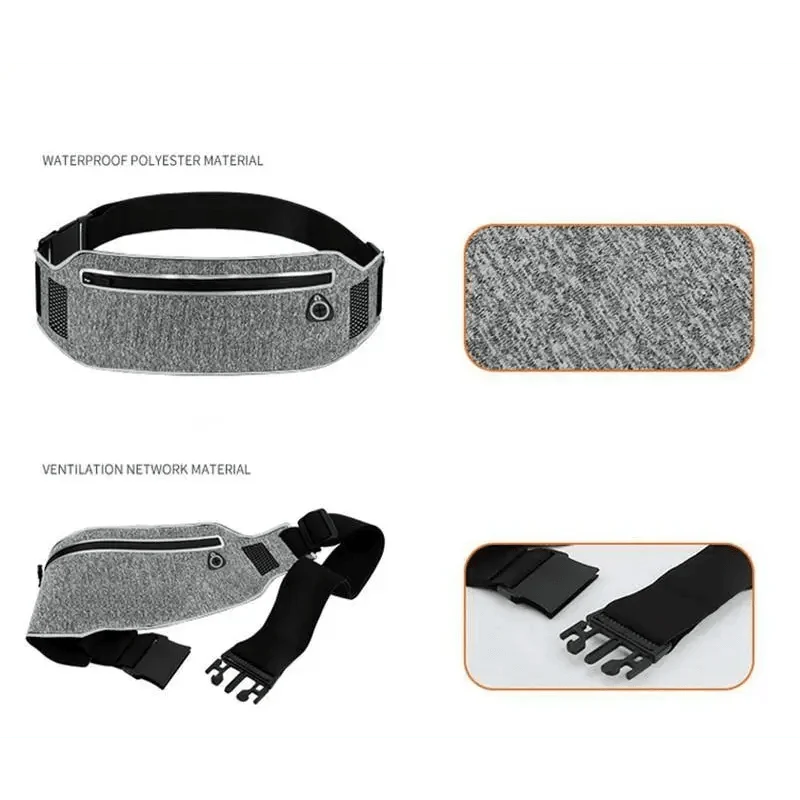 Trendy Slim Running Belt Fanny Pack Fitness Workout Exercise Waist Bag Jogging Belt Bag Gym Fitness Bag Ultra Light Runners Belt Travel Money Belt For Men Women