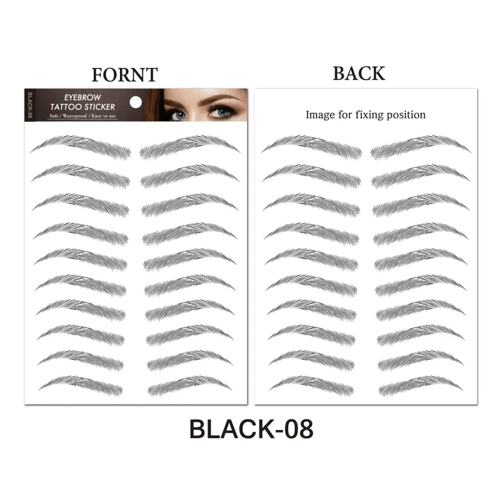 Trendy Waterproof  1 Piece Hair-liked Authentic Eyebrow Tattoo Sticker Waterproof Cosmetics Long Lasting Makeup False Eyebrows Stickers