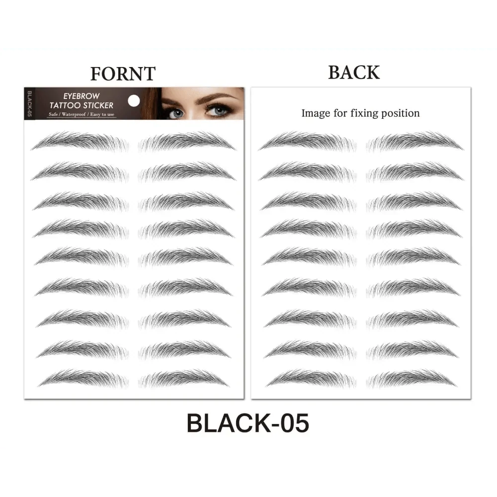 Trendy Waterproof  1 Piece Hair-liked Authentic Eyebrow Tattoo Sticker Waterproof Cosmetics Long Lasting Makeup False Eyebrows Stickers