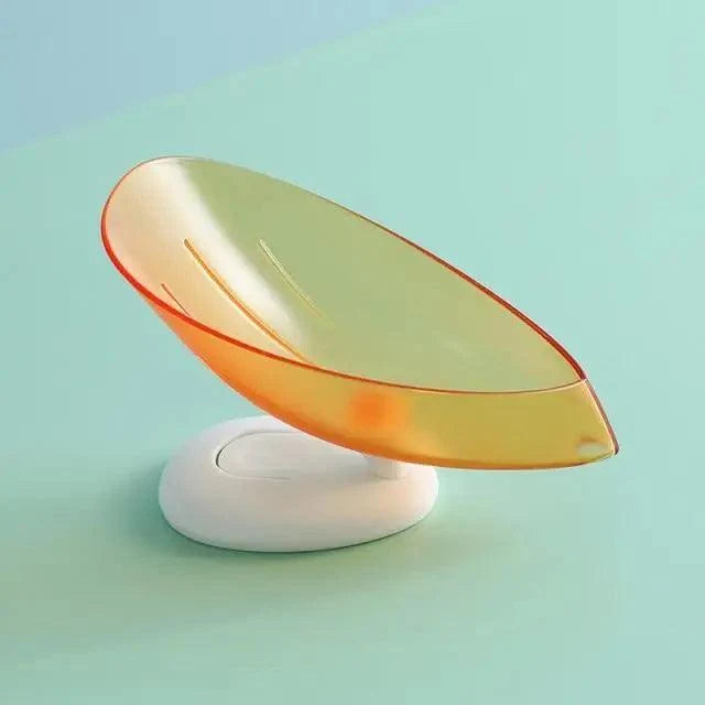 Unique Design Leaf Shape Soap Box Drain Soap Holder Box Bathroom Accessories Toilet Laundry Soap Box Bathroom Supplies Tray Gadgets