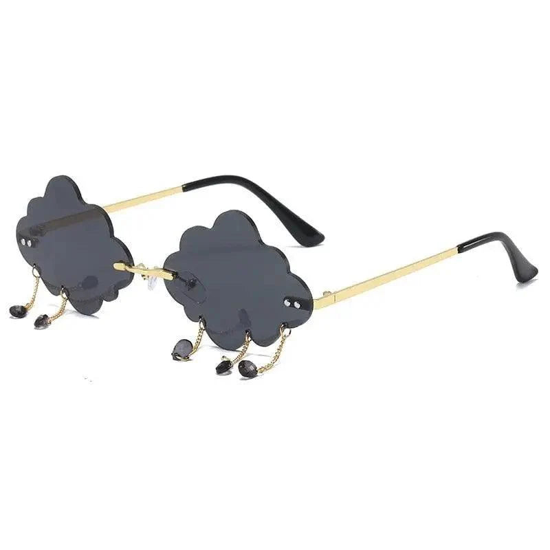 Vintage Women Rimless Sunglasses Retro Style Glasses For Summer Cloud Shaped Style Excellent Gift For Girls