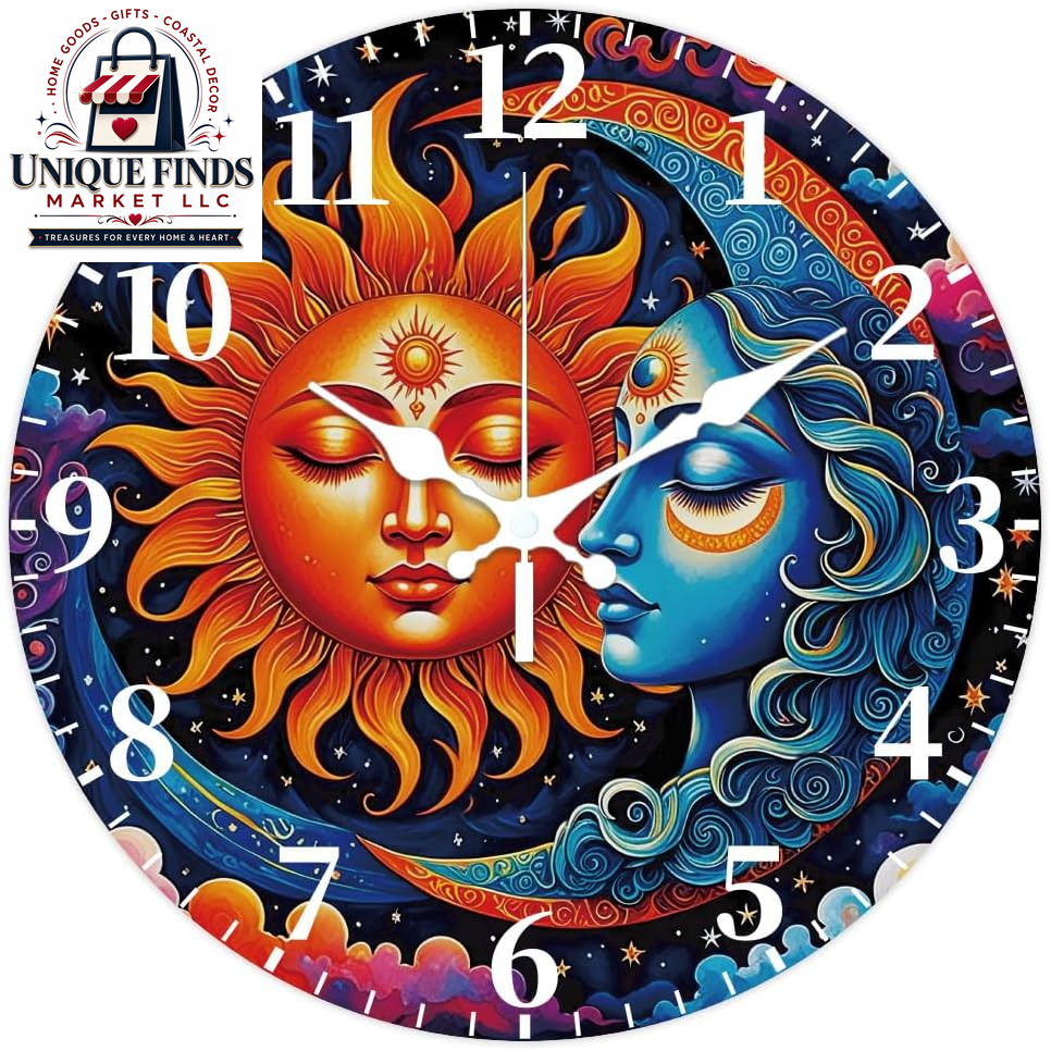 CHGCRAFT Industrial-Style 12-Inch Round Wall Clock with Guitar Pattern