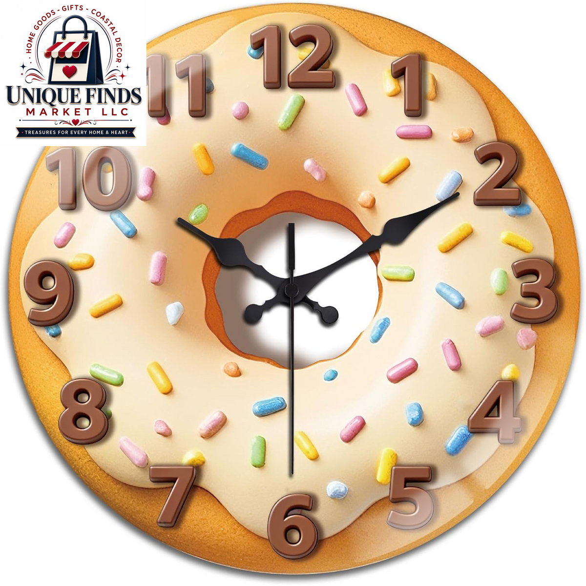 Peacoblue 12-Inch Battery-Operated Basketball Wall Clock