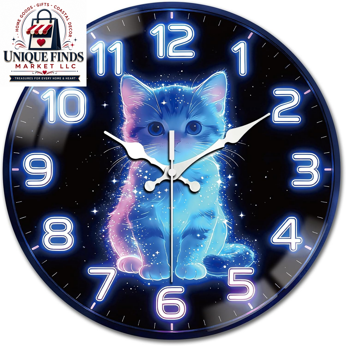 Peacoblue 12-Inch Battery-Operated Basketball Wall Clock