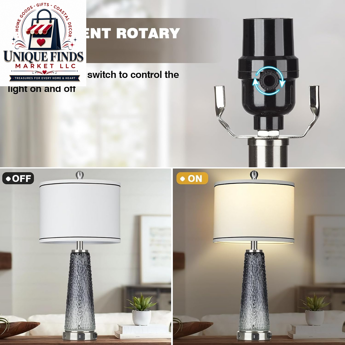 26" Coastal Table Lamps for Living Room and Modern Bedside Lighting Solutions for Bedrooms