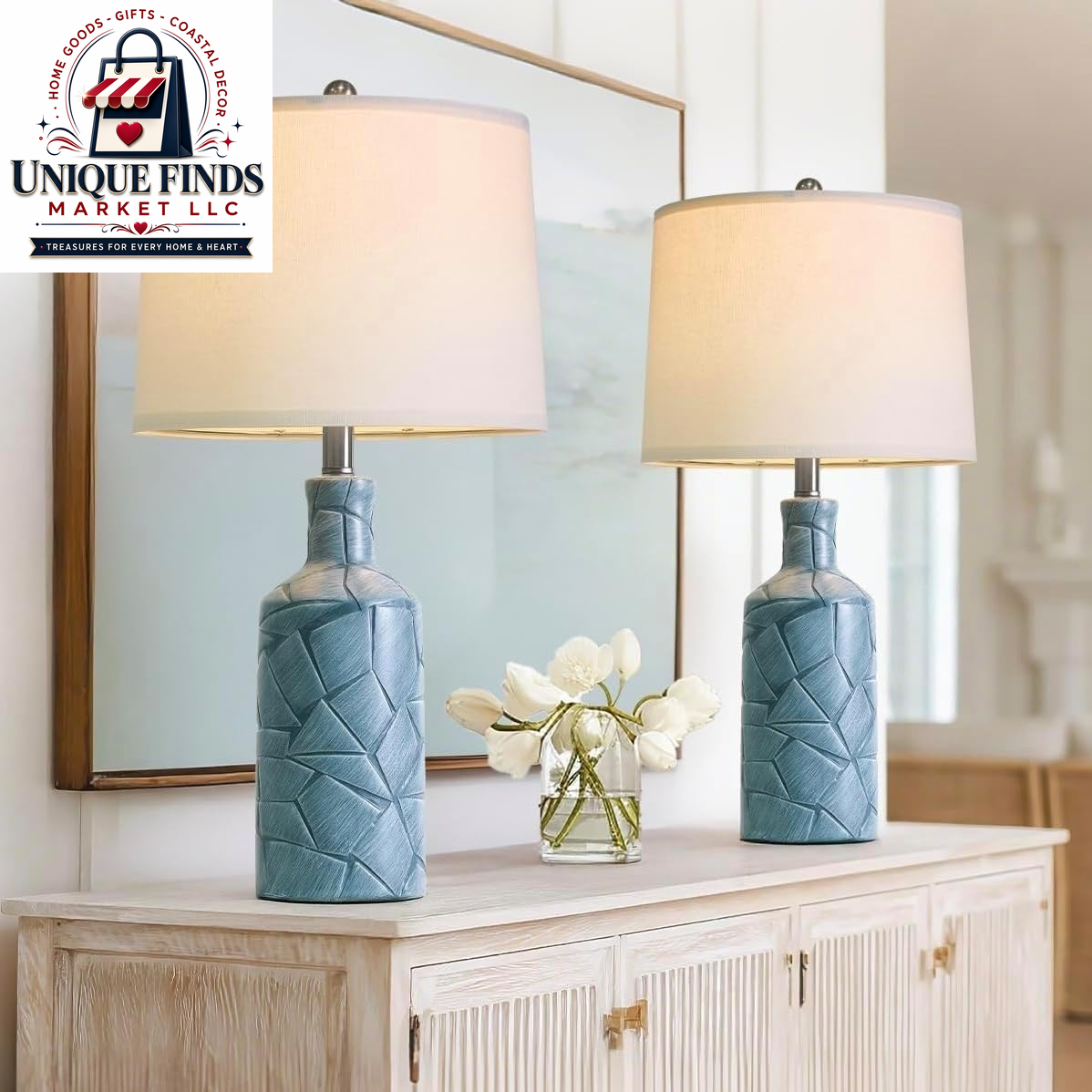 Pokat Set of 2 Modern 23" Orange Ceramic Table Lamps for Living Room and Bedroom Decor