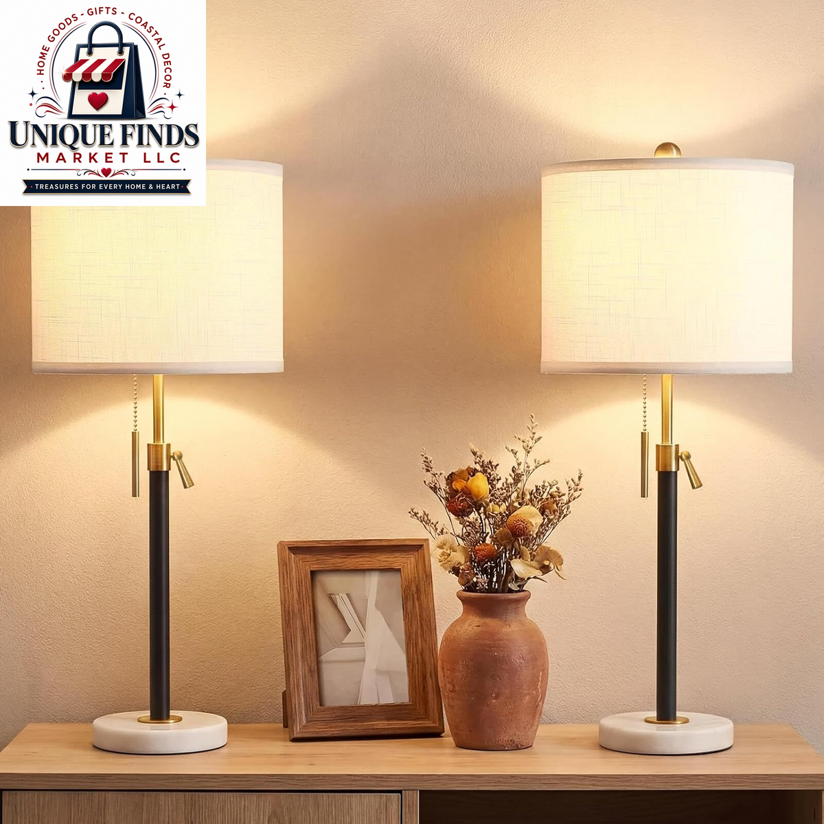 Qingmiao Adjustable Table Lamps Set of 2, 22" to 30" Dimmable Nightstand Lamps for Bedroom and Living Room, Stylish Home Decor and Ideal Housewarming Gifts