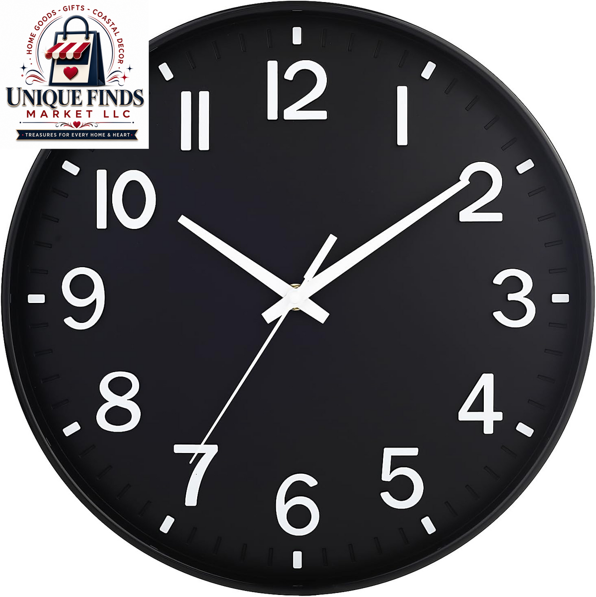HZDHCLH 12-Inch Silent Battery-Operated Wall Clock in Green