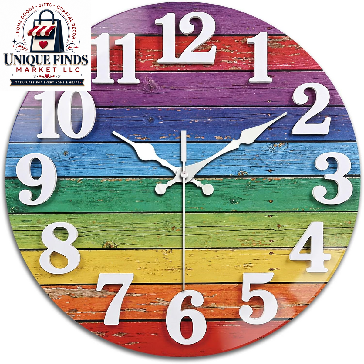 Peacoblue 12-Inch Battery-Operated Basketball Wall Clock