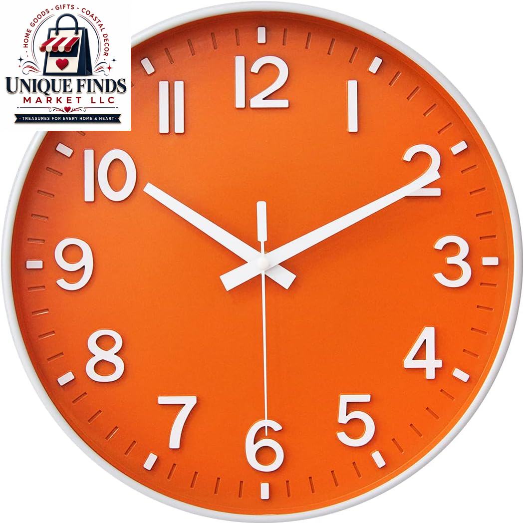 HZDHCLH 12-Inch Silent Battery-Operated Wall Clock in Green