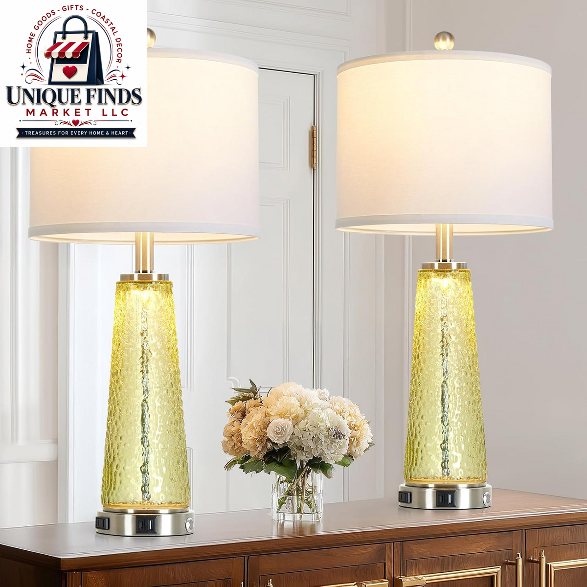 26" Coastal Table Lamps for Living Room and Modern Bedside Lighting Solutions for Bedrooms