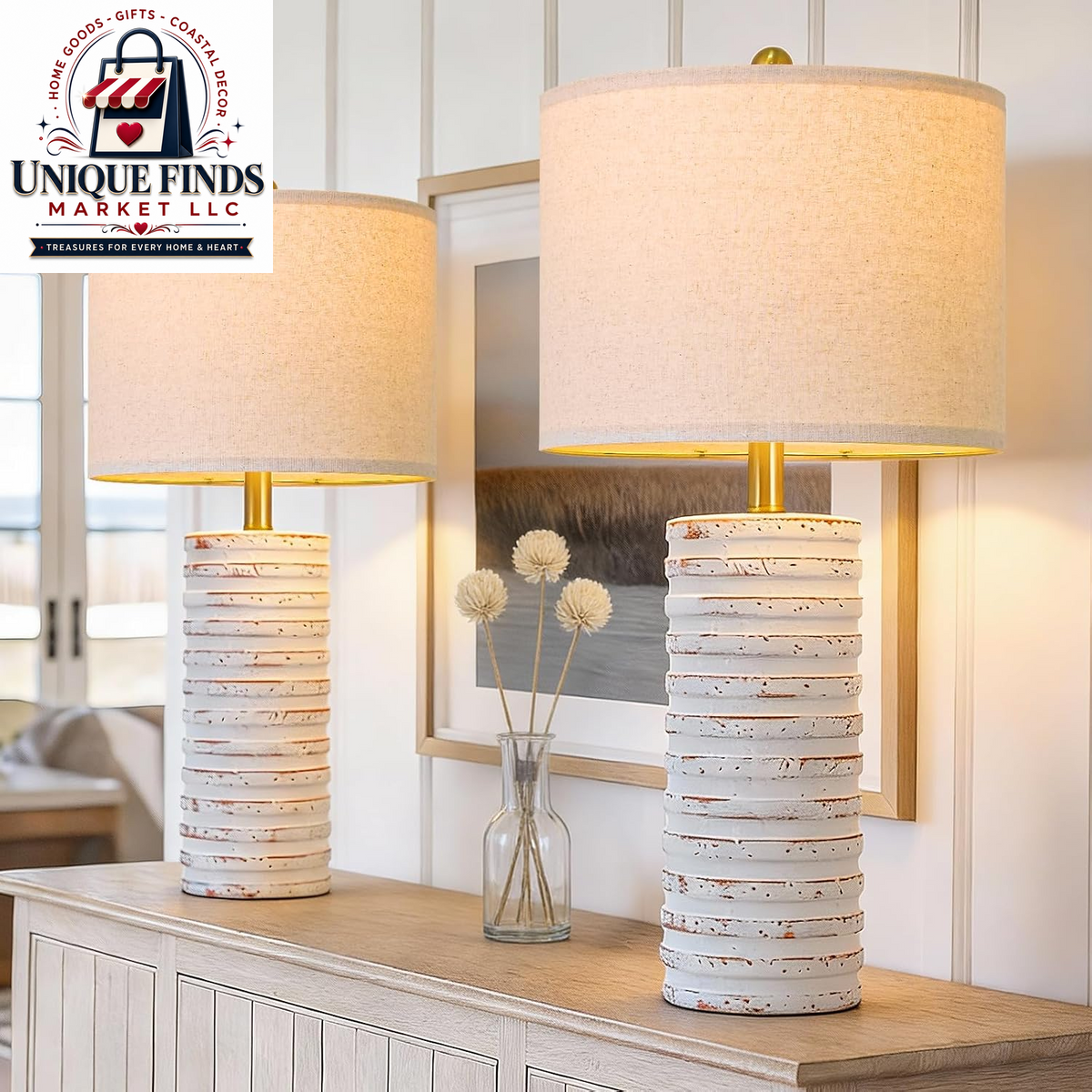 Pokat Set of 2 Modern 23" Orange Ceramic Table Lamps for Living Room and Bedroom Decor