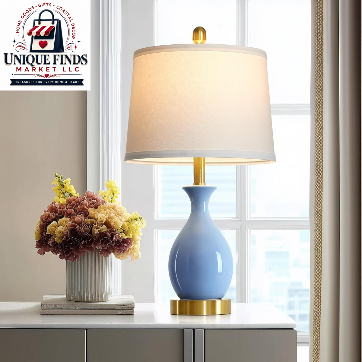 Set of 2 Sage Green 24.5" Ceramic Table Lamps for Bedroom and Living Room, Ideal for Nightstands and End Tables (Includes 2 LED Bulbs)