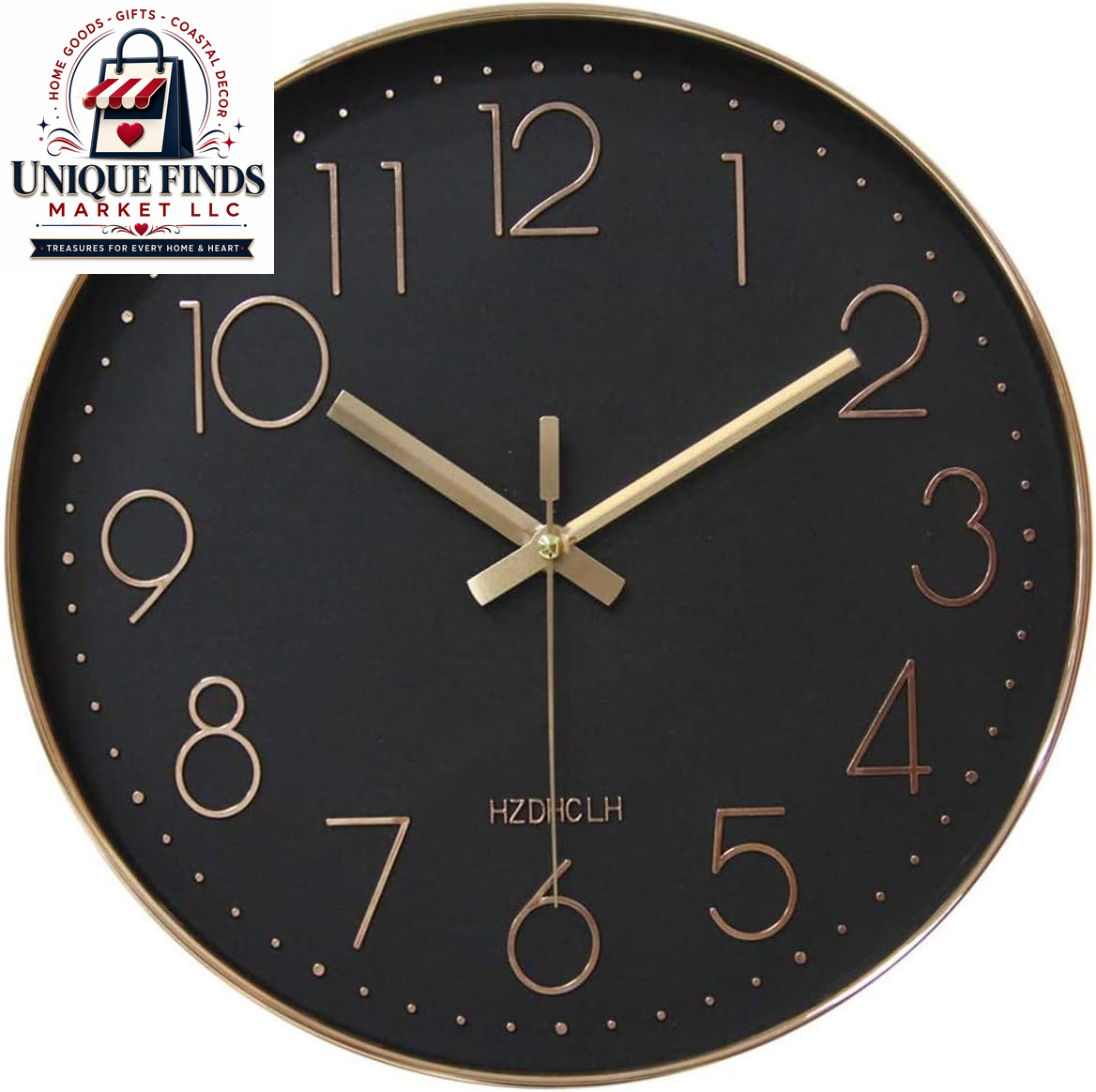 HZDHCLH 12-Inch Silent Battery-Operated Wall Clock in Green