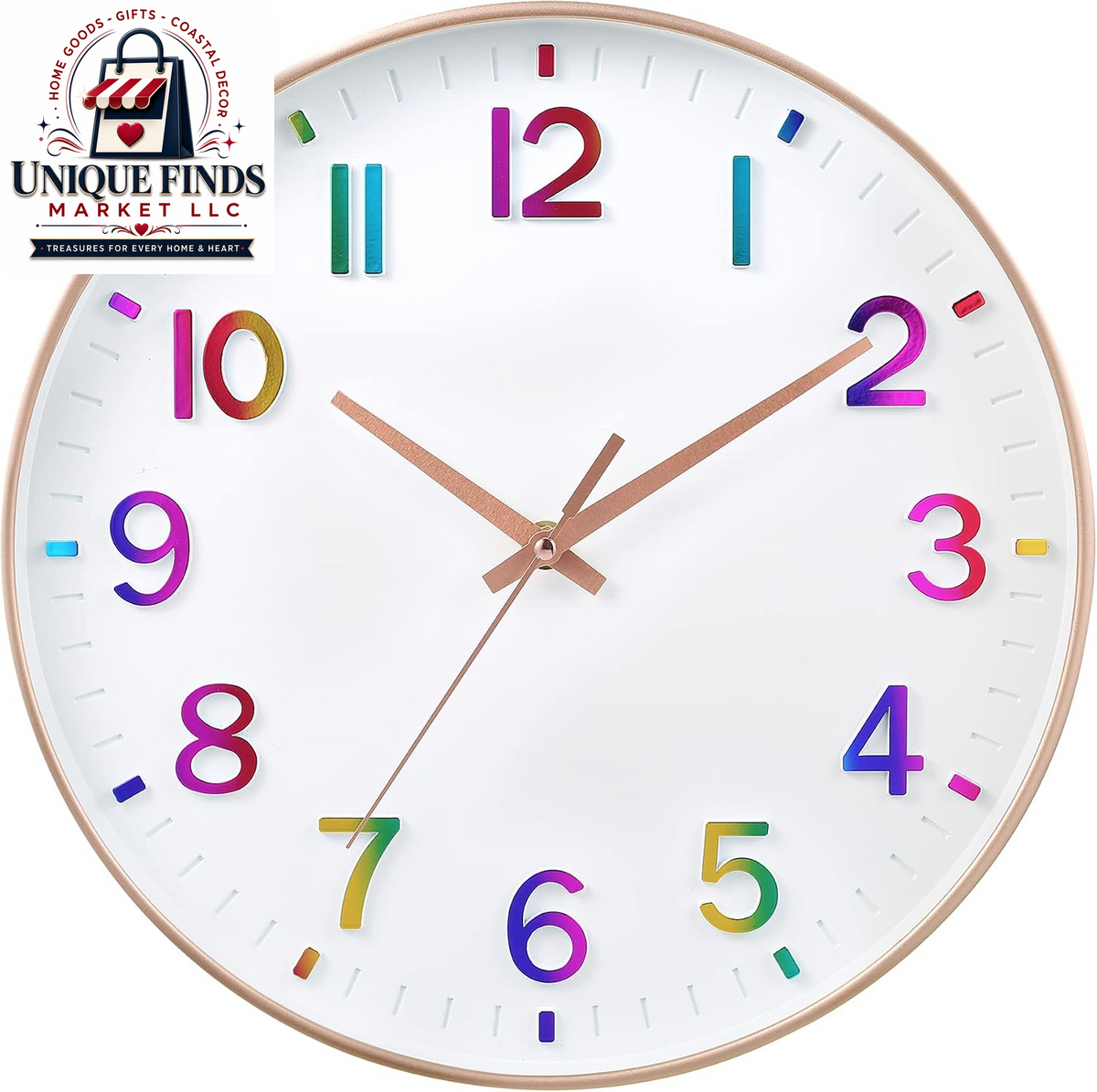 HZDHCLH 12-Inch Silent Battery-Operated Wall Clock in Green