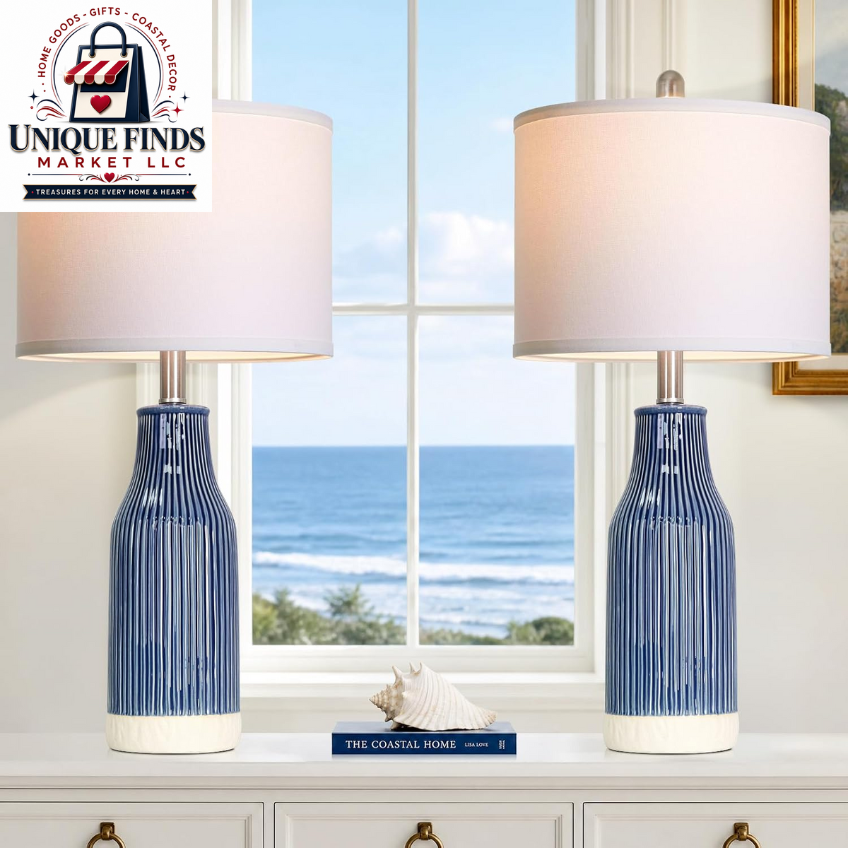 Set of 2 Sage Green 24.5" Ceramic Table Lamps for Bedroom and Living Room, Ideal for Nightstands and End Tables (Includes 2 LED Bulbs)