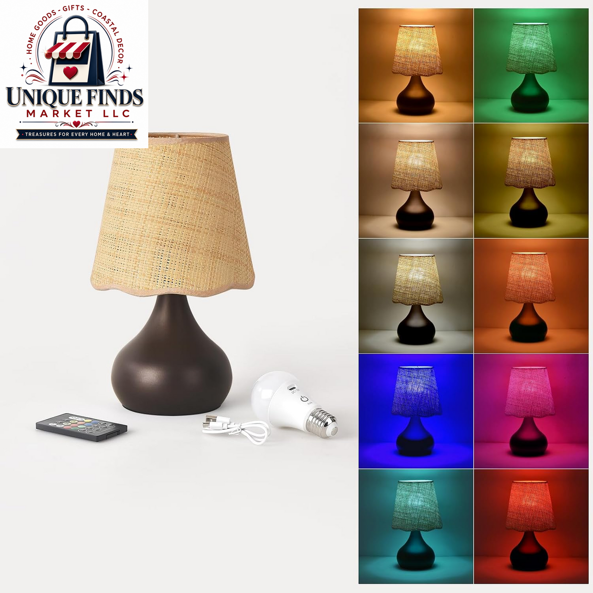 Ziqqeelam Rattan Small Bedside Table Lamp - Boho Mini Table Lamp for Nightstands, Ideal for Farmhouse Decor and Compact Spaces in Bedrooms, Kitchens, and Dorms