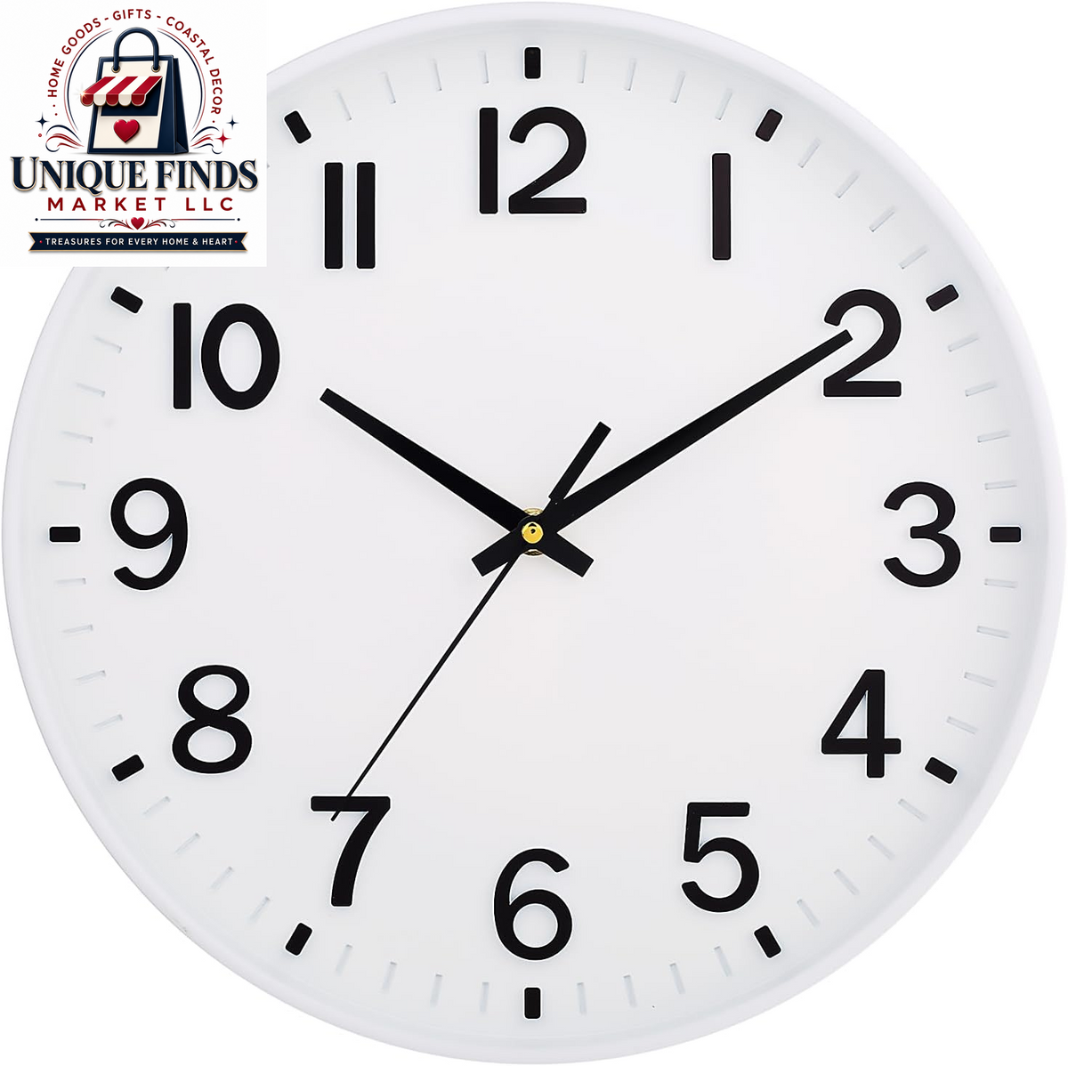 HZDHCLH 12-Inch Silent Battery-Operated Wall Clock in Green