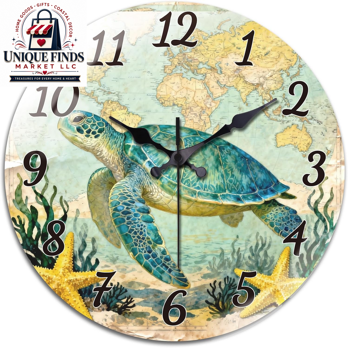 Peacoblue 12-Inch Battery-Operated Basketball Wall Clock