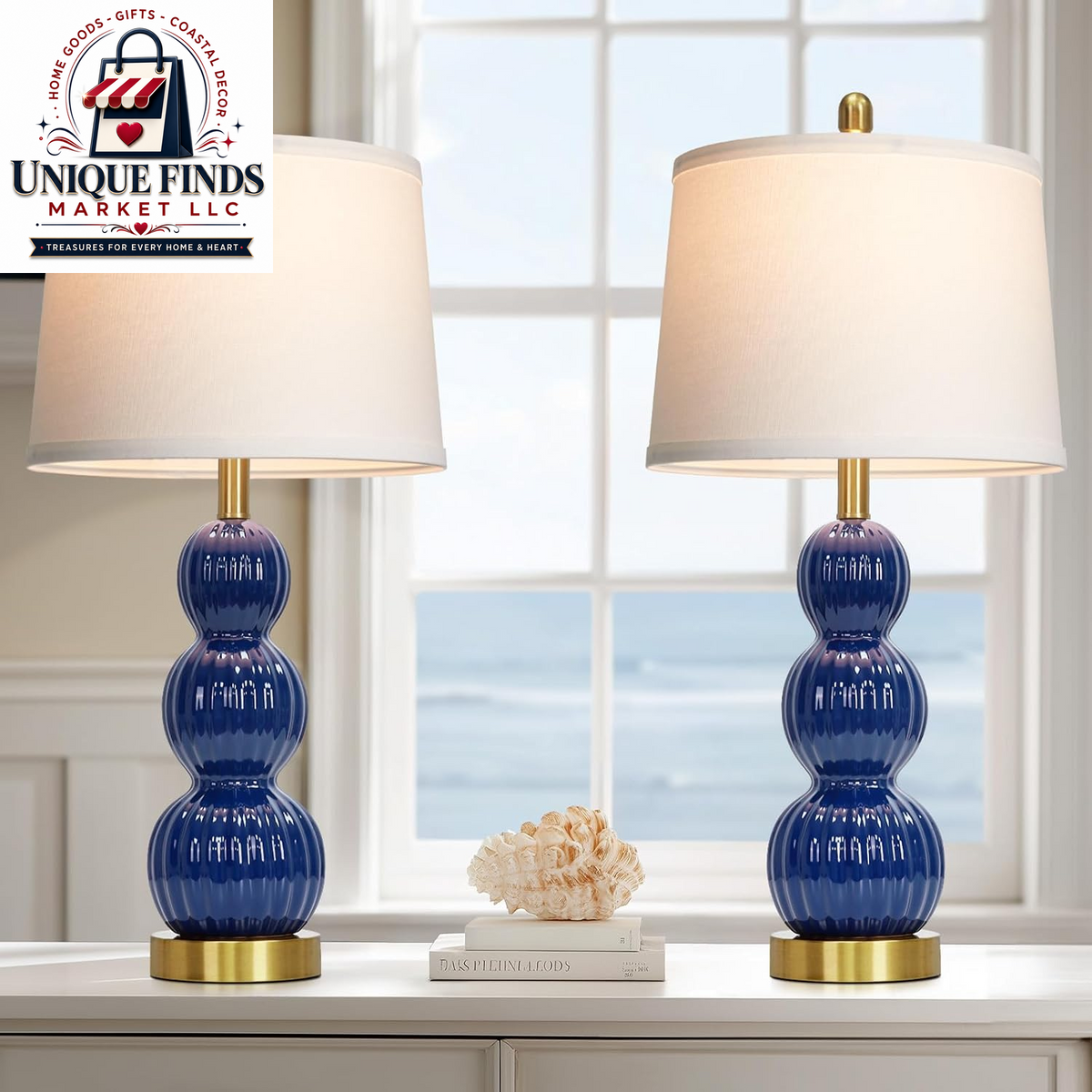 Set of 2 Sage Green 24.5" Ceramic Table Lamps for Bedroom and Living Room, Ideal for Nightstands and End Tables (Includes 2 LED Bulbs)