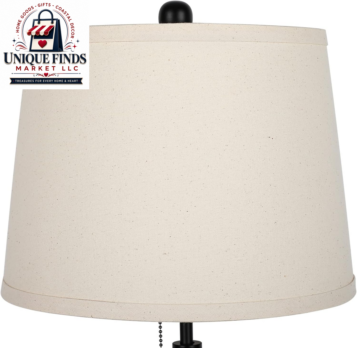 Set of 2 Adjustable Height Black Bedside Table Lamps: Modern 3-Way Dimmable Nightstand Lighting with Pull Chain Switch for Living Room and Office (Bulbs Included)