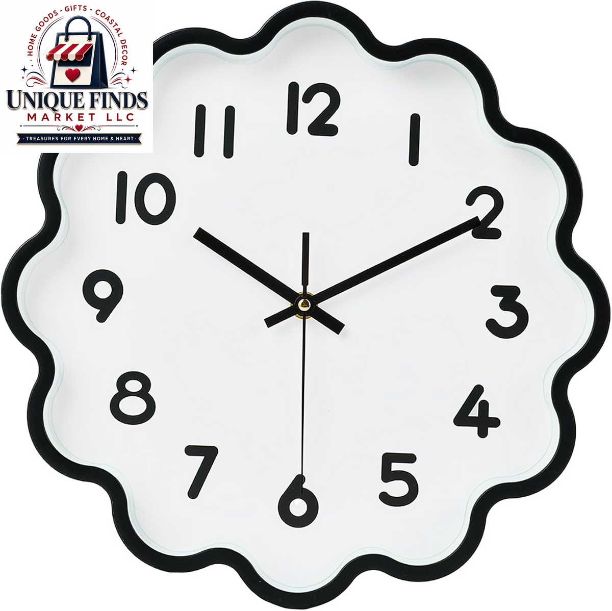 HZDHCLH 12-Inch Battery Operated Silent Wall Clock in Green