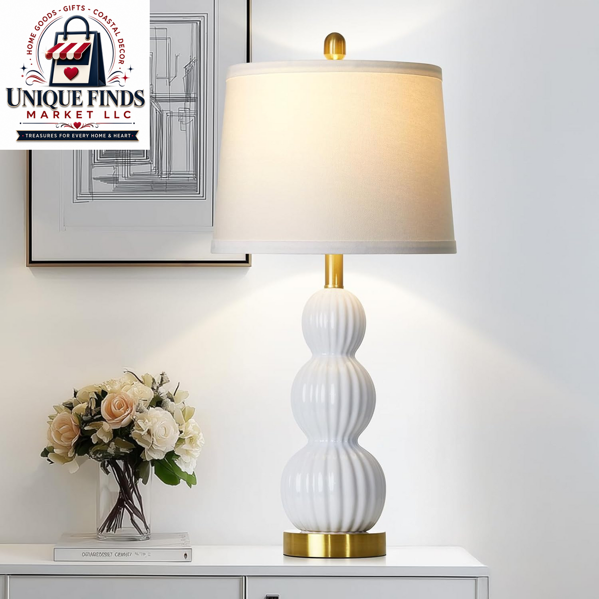 Set of 2 Sage Green 24.5" Ceramic Table Lamps for Bedroom and Living Room, Ideal for Nightstands and End Tables (Includes 2 LED Bulbs)