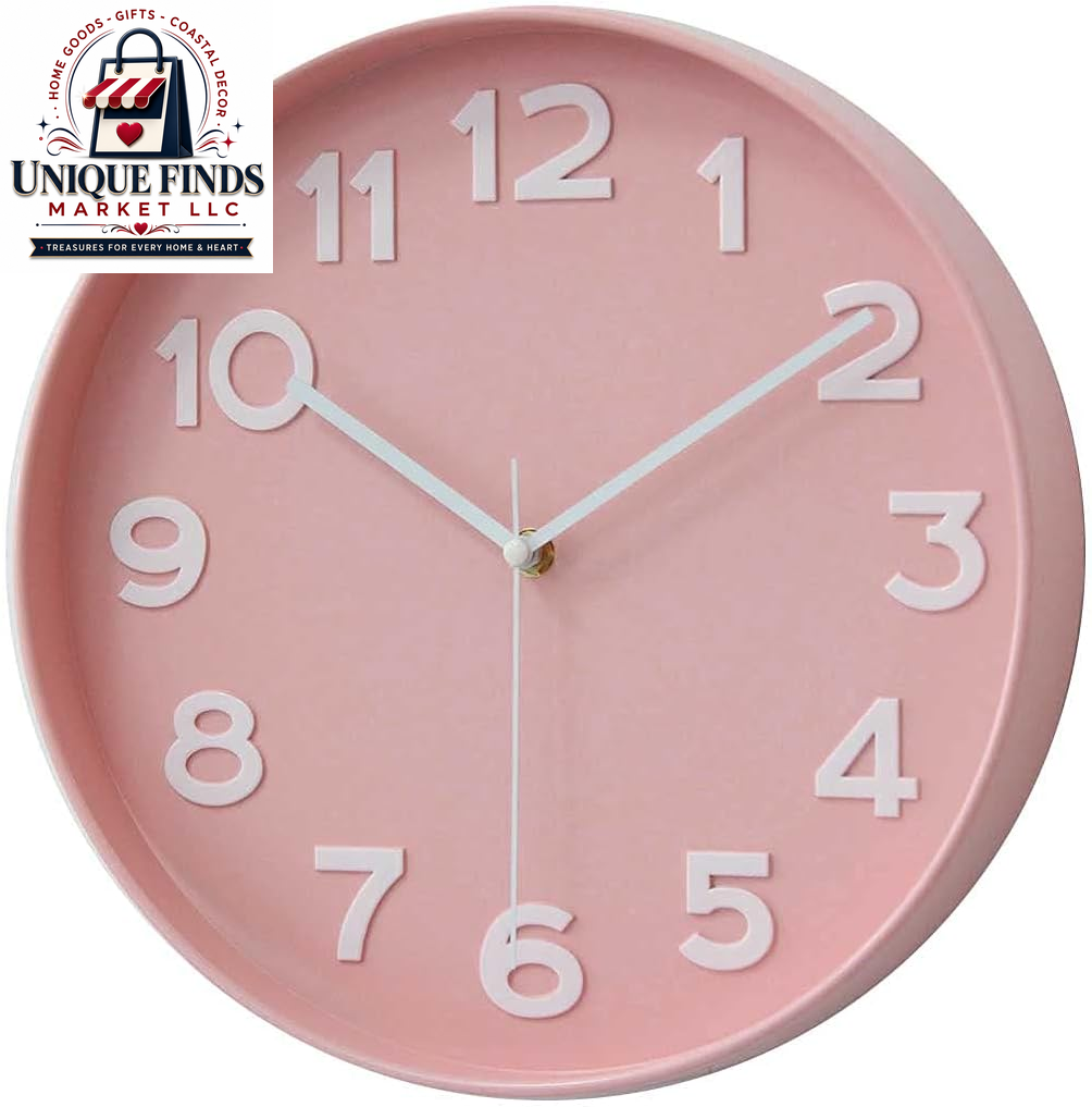 HZDHCLH 12-Inch Battery Operated Silent Wall Clock in Green