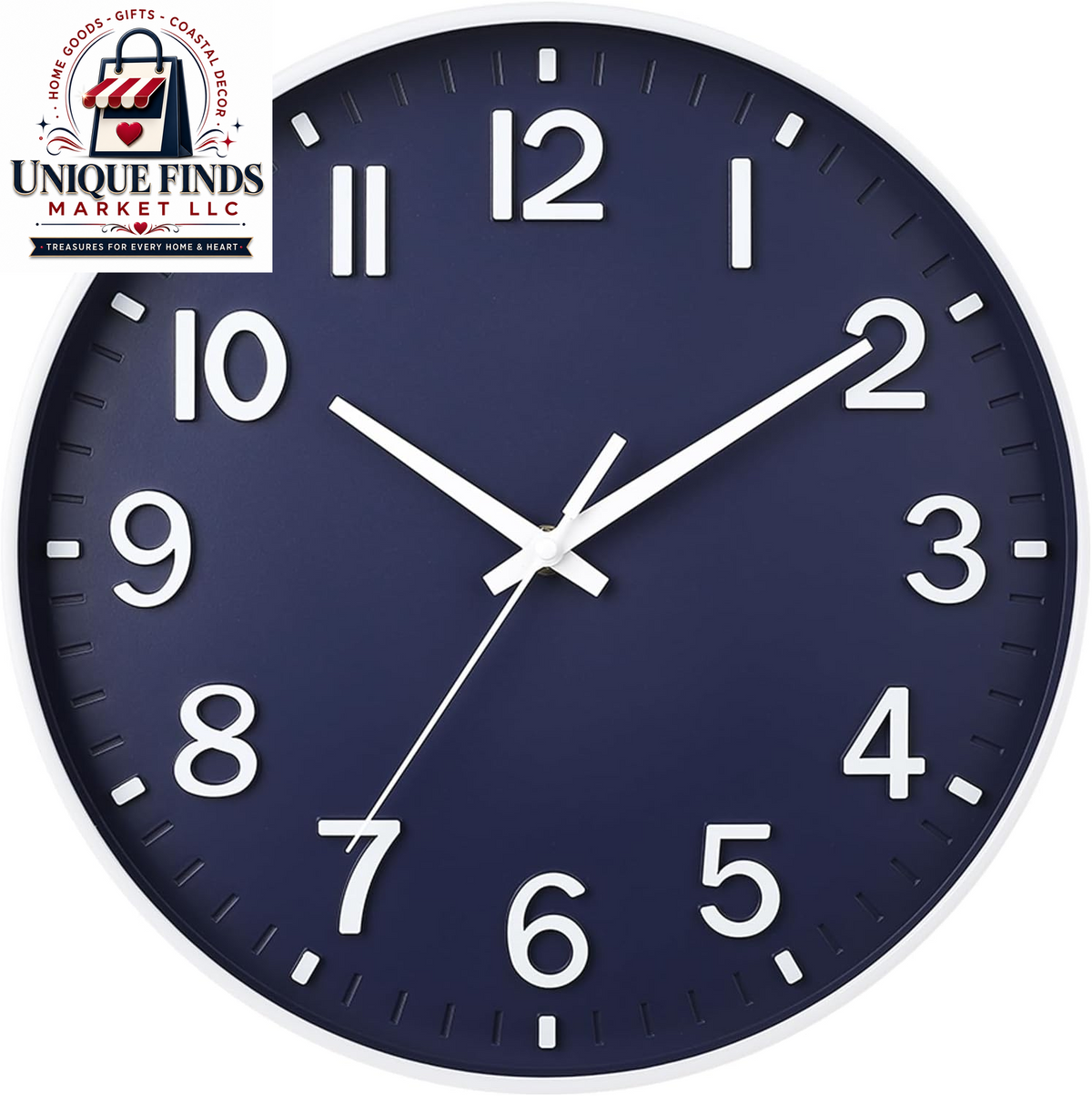 HZDHCLH 12-Inch Silent Battery-Operated Wall Clock in Green
