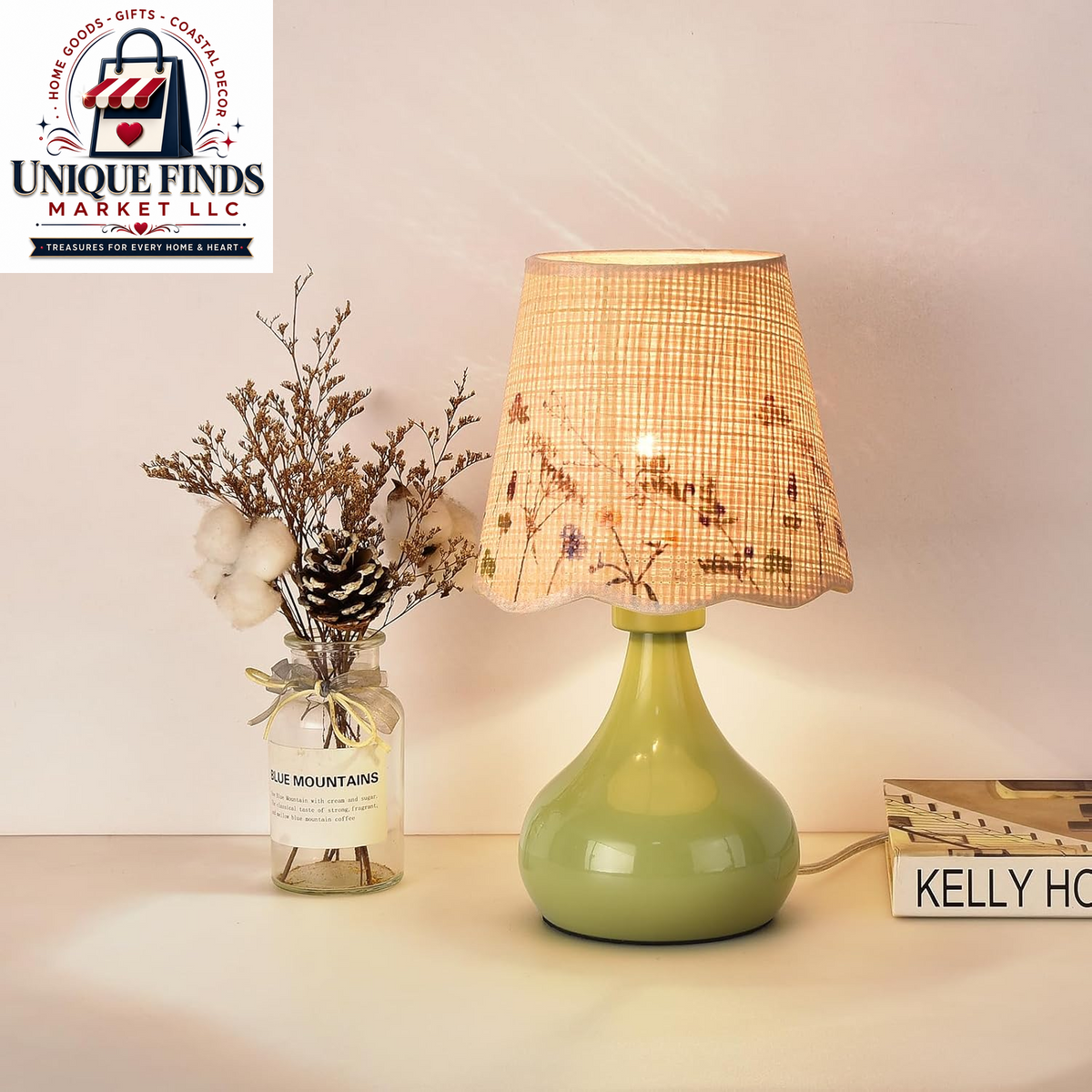 Ziqqeelam Rattan Small Bedside Table Lamp - Boho Mini Table Lamp for Nightstands, Ideal for Farmhouse Decor and Compact Spaces in Bedrooms, Kitchens, and Dorms