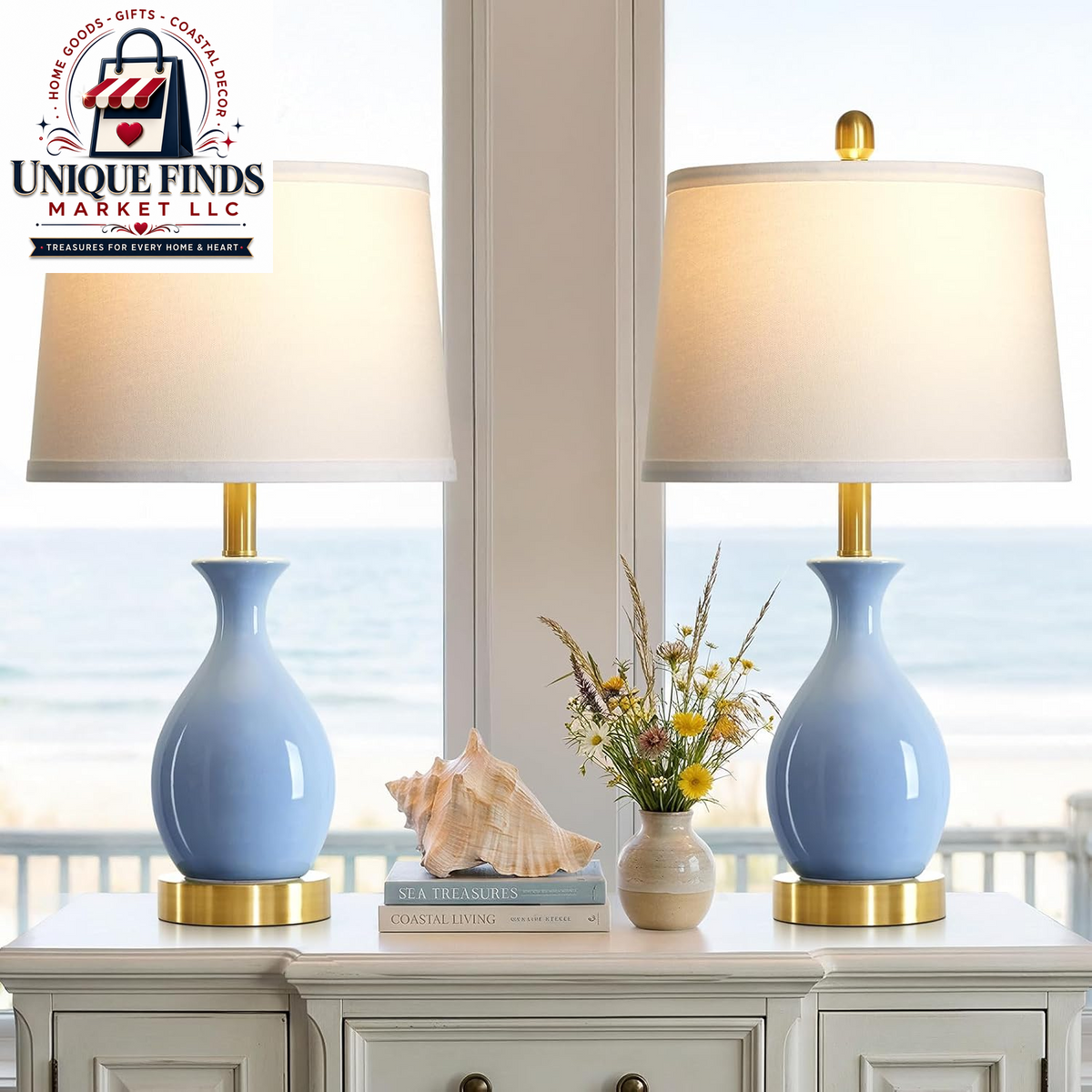 Set of 2 Sage Green 24.5" Ceramic Table Lamps for Bedroom and Living Room, Ideal for Nightstands and End Tables (Includes 2 LED Bulbs)